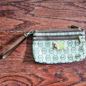 Michael Kors monogram wristlet